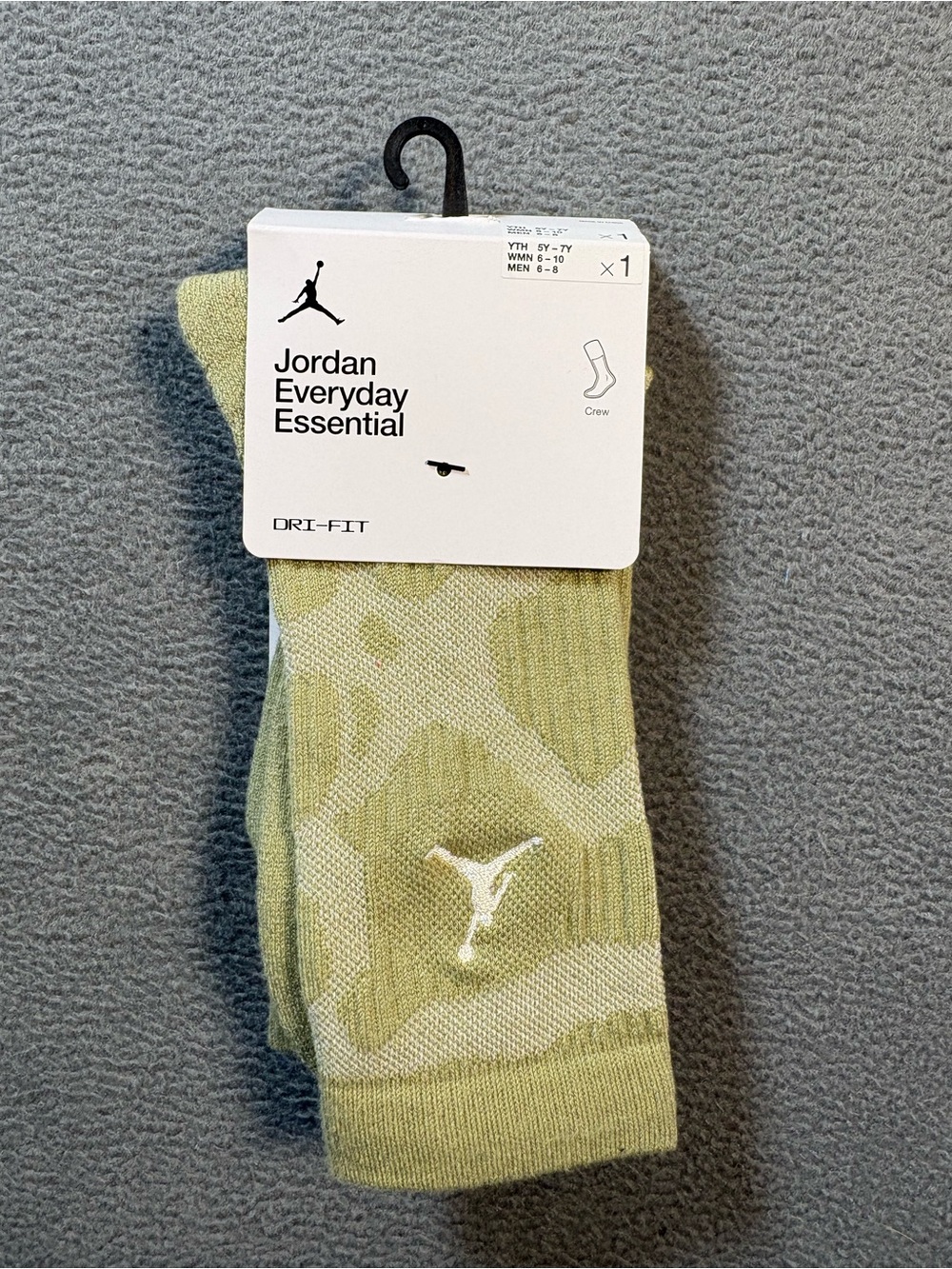 Jordan Everyday Essential Crew Socks - Light Olive Green